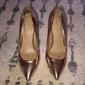 ALDO stilettos size 8 rose gold